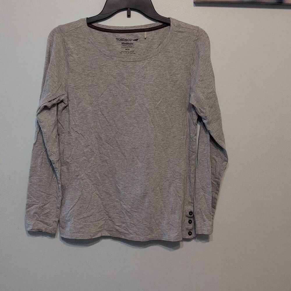 Toad & Co size M gray long sleeve Organic Cotton Blend Shirt